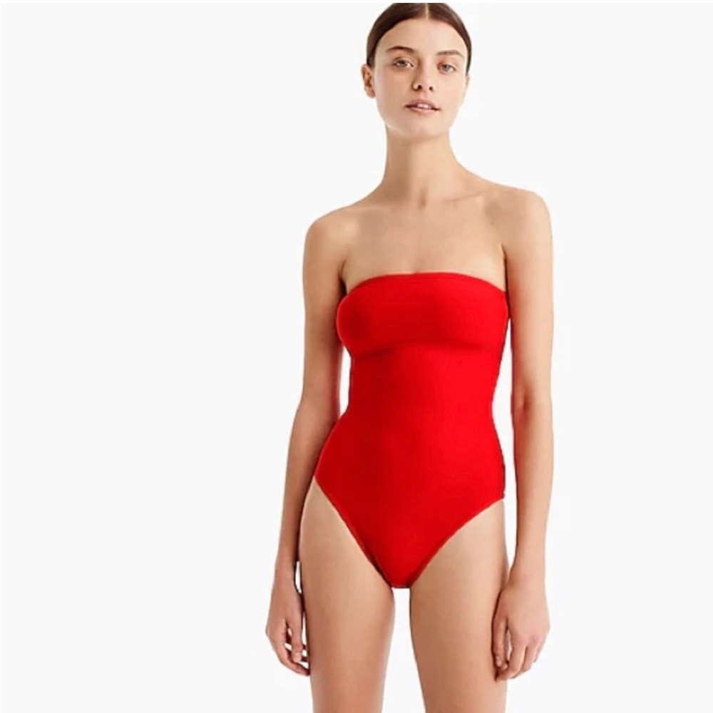 Olive green size 0 strapless jcrew swimsuit